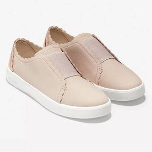 Cole Haan GrandPro Spectator Scalloped Pink Nubuck Sneakers Rose Gold | Size 8.5